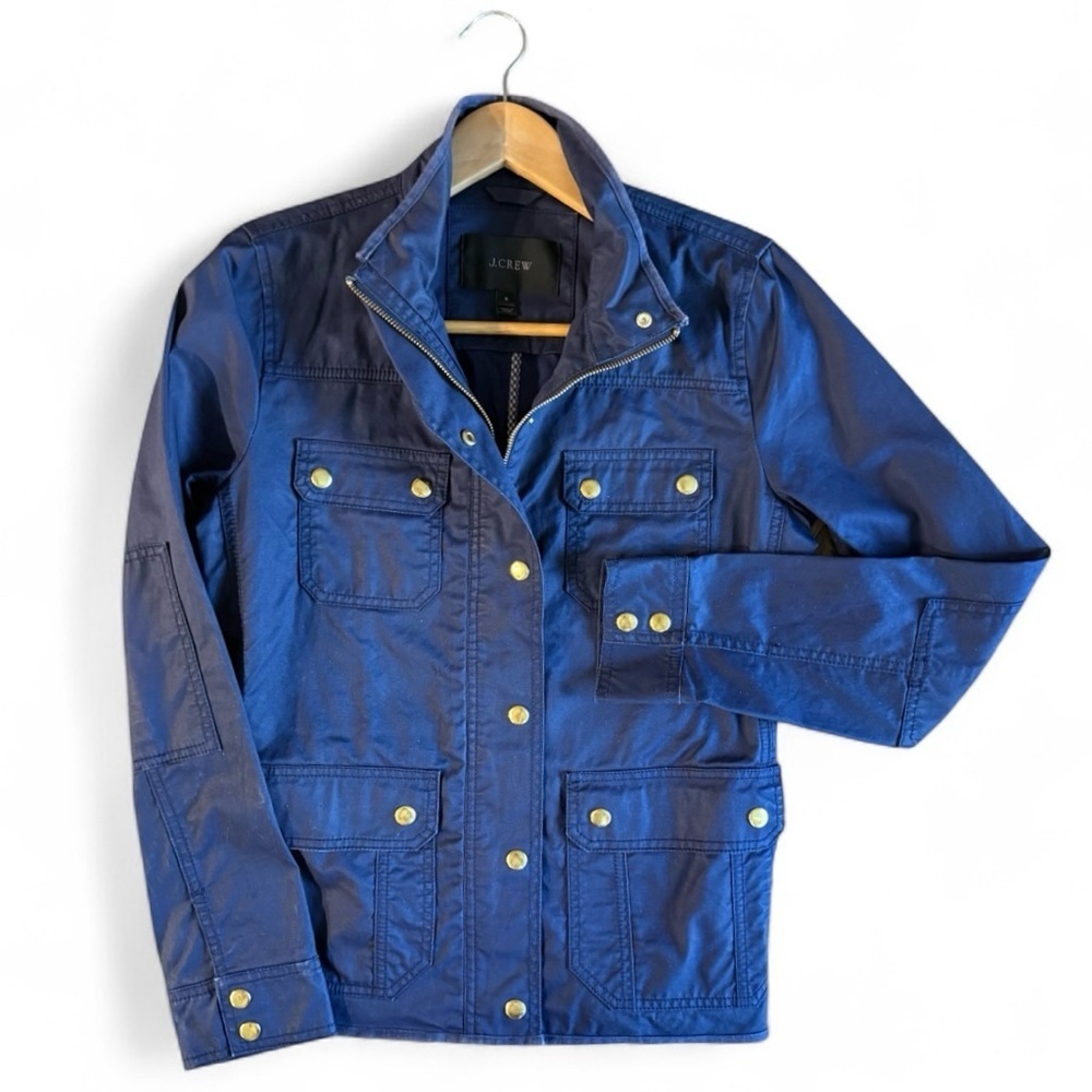 J Crew Classic Navy Blue Jacket with Gold Buttons Snaps| J Crew Navy Blue Jacket